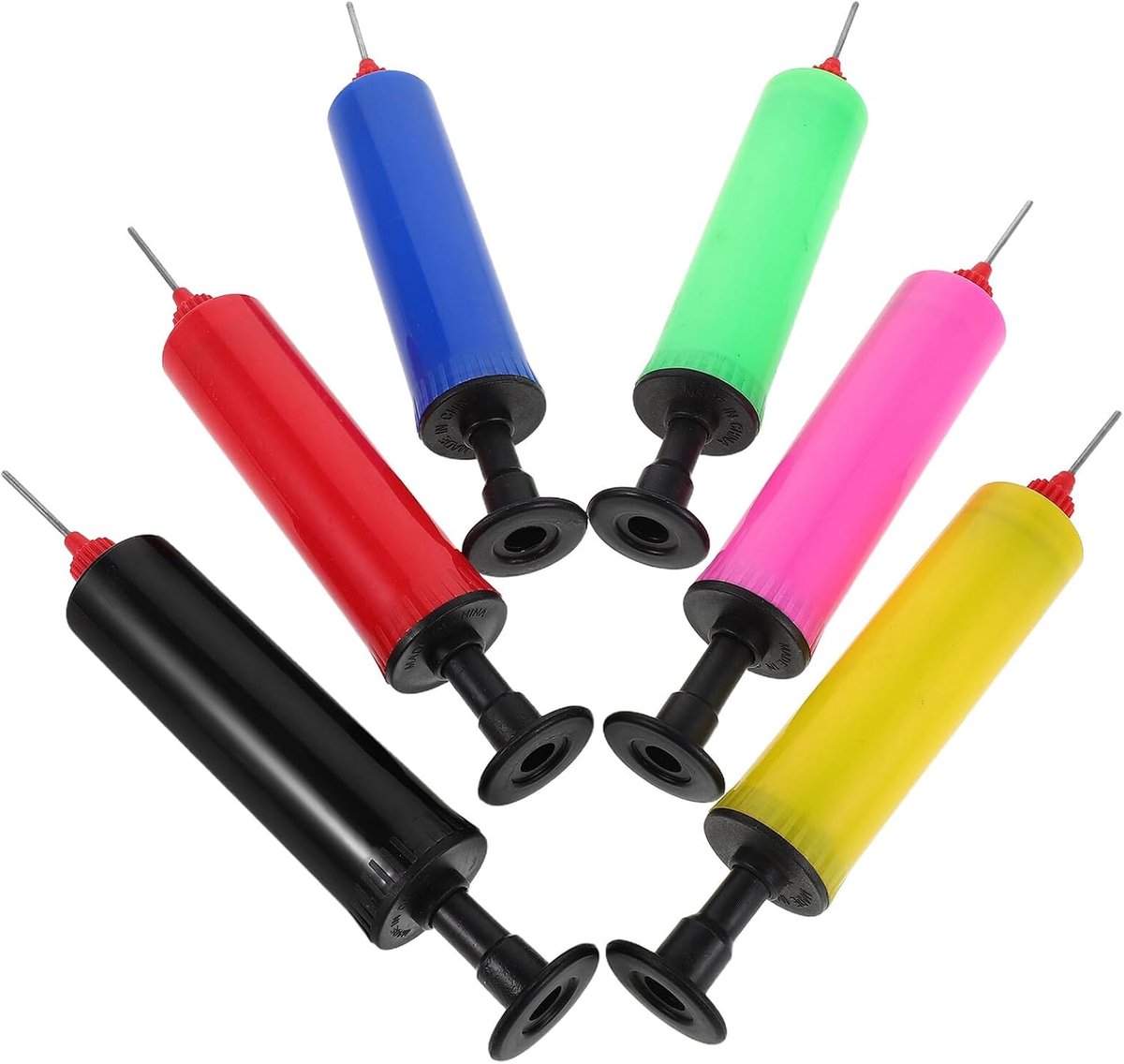 6 Stuks Handpomp voor Ballonnen Ballen Mini Handheld Luchtpomp met Luchtstroom Draagbare Basketbalopblaaspomp voor Sportaccessoires