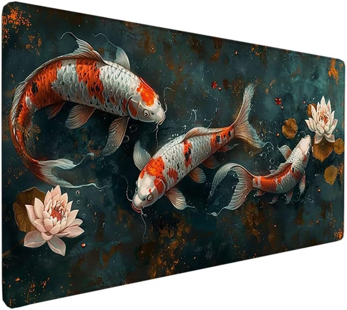 Muismat 1200 x 600 x 3 mm verdikte zachte comfortabele gaming-muismat, blauwe bloem antislip rubberen basis waterdicht glad oppervlak duurzame gestikte randen muismatten voor gaming kantoor werken N-G