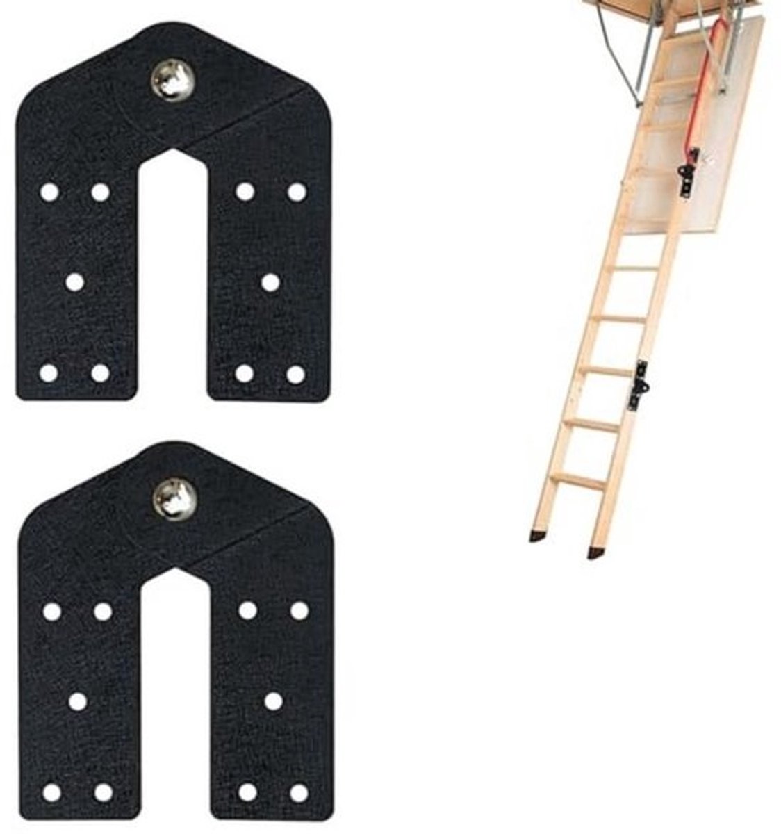 Zolderladder scharnierset voor doe-het-zelfrestauratie
