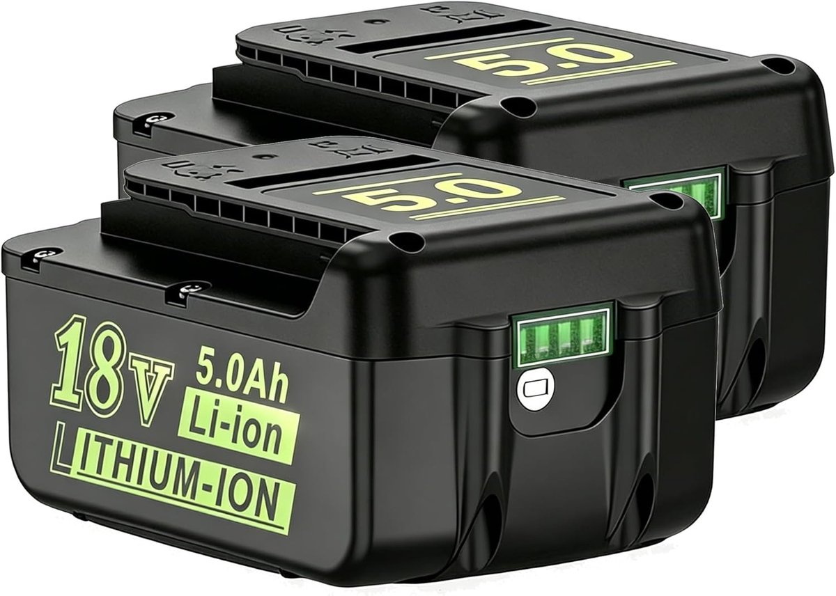 2x 18V 5Ah DREAMDASH Reservebatterij Accu Compatibel met Karcher Werktuig