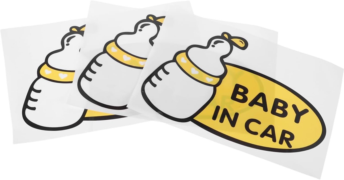 3 Stuks Babystickers in De Auto: Veiligheidsborden En Langdurige, Waterdichte, Eenvoudig Te Installeren En Te Hergebruiken Auto- En Bumperstickers