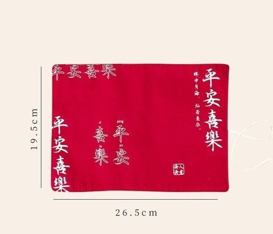 Wrap 26 Kleuren Grote Capaciteit Chinese Stijl Stoffen Rolgordijn Etui-Smoothly — afbeelding 2