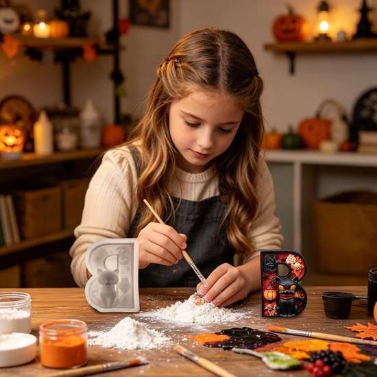 Kat hars schimmel 3D handgemaakte zwarte kat decoratie — afbeelding 3
