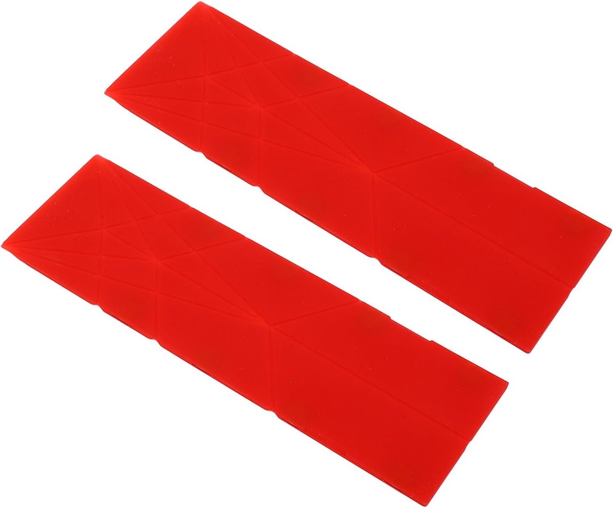 Siliconen Platte Maatlepels met Eenvoudig Schoon Ontwerp en Magnetische Functie voor Handig Gebruik in de Keuken (Groot rood)