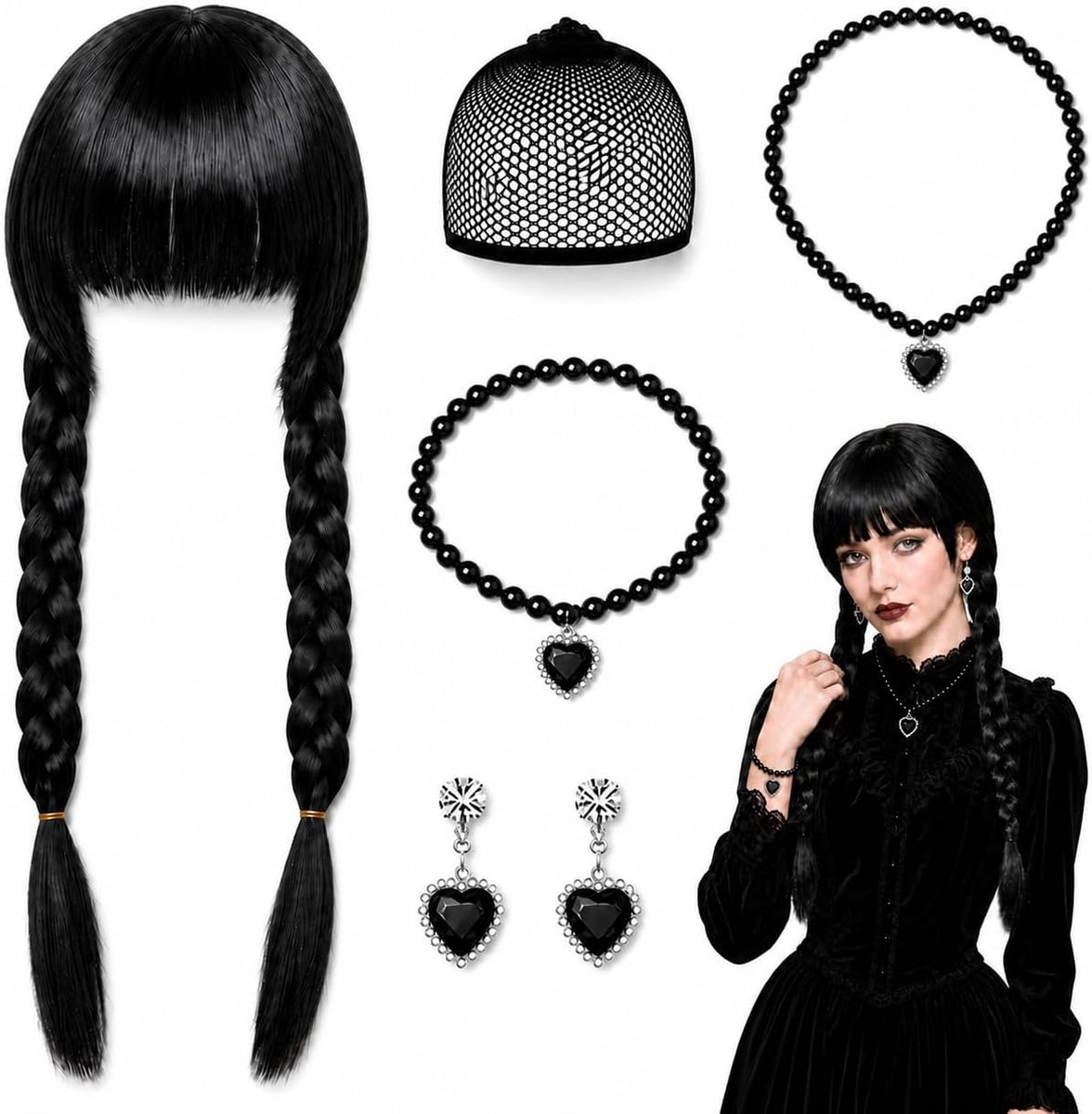 5-delige gothic kostuumaccessoireset