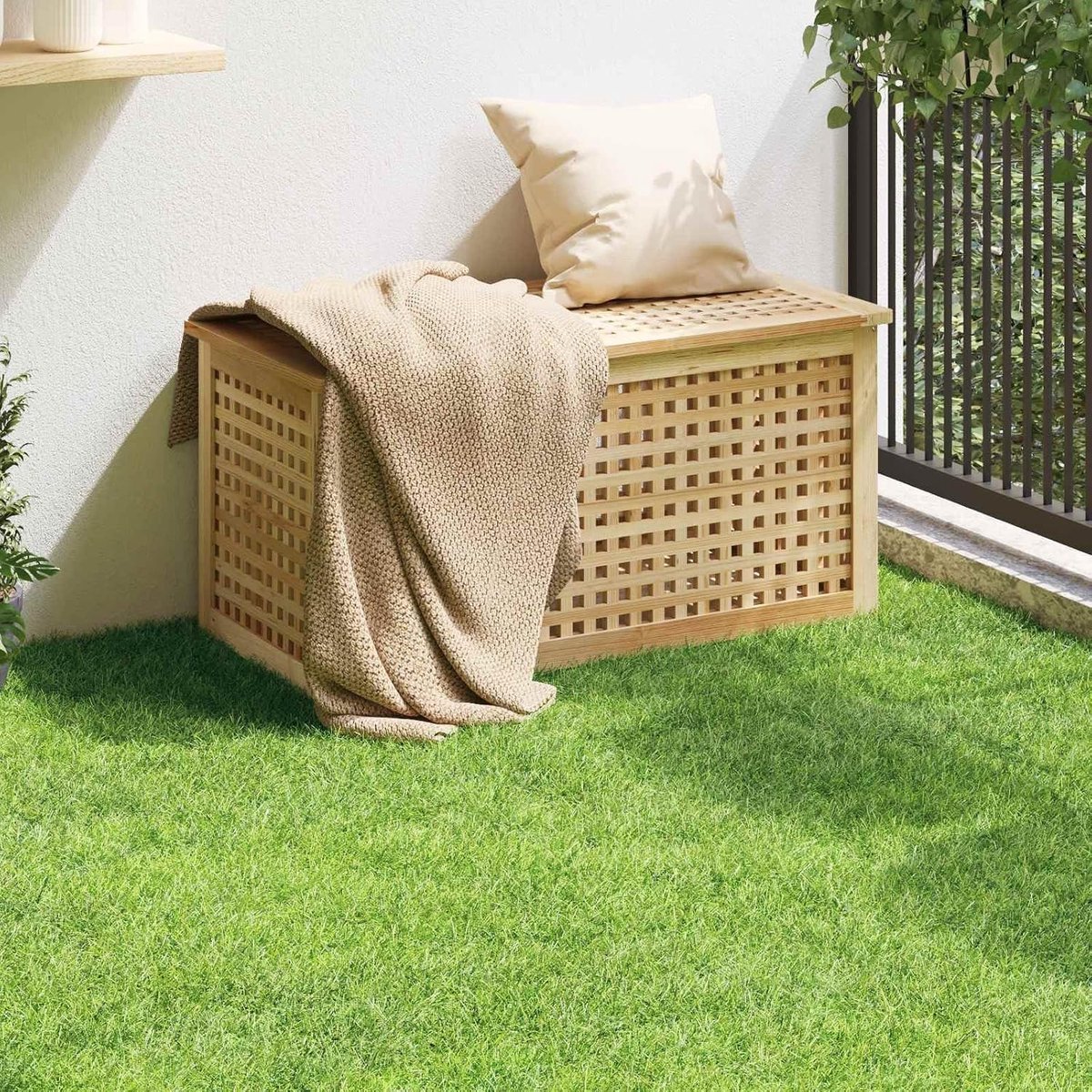 Kunstgras voor balkon en terras, duurzaam synthetisch grastapijt van PP en PE-vezels voor buiten, weerbestendig en onderhoudsvriendelijk
