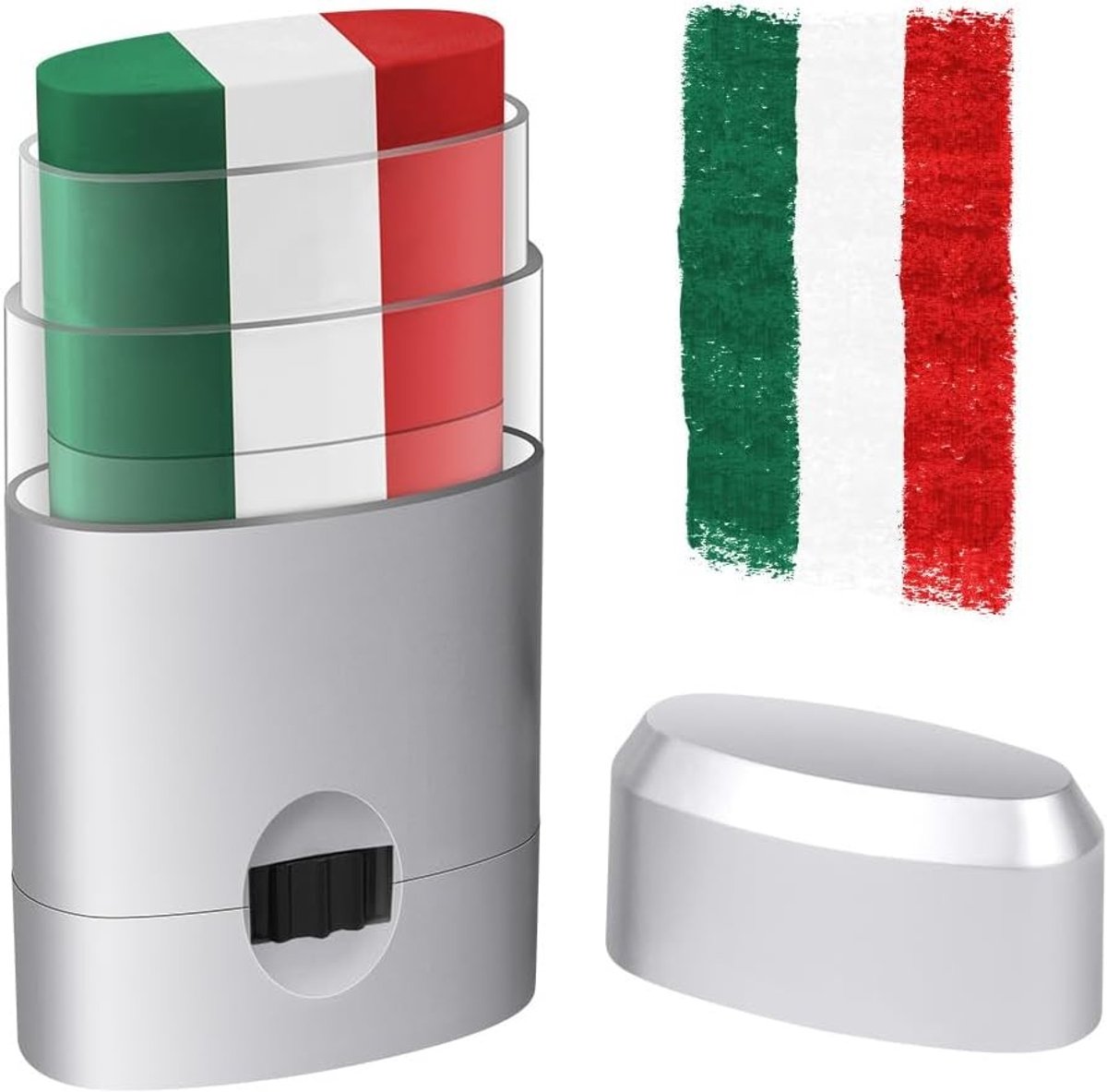 Makeup Pen voor Fans - Gezichtsverf in Groen, Wit en Rood voor Wereldkampioenschap en Carnaval - Ideaal voor Sportevenementen en Feestjes
