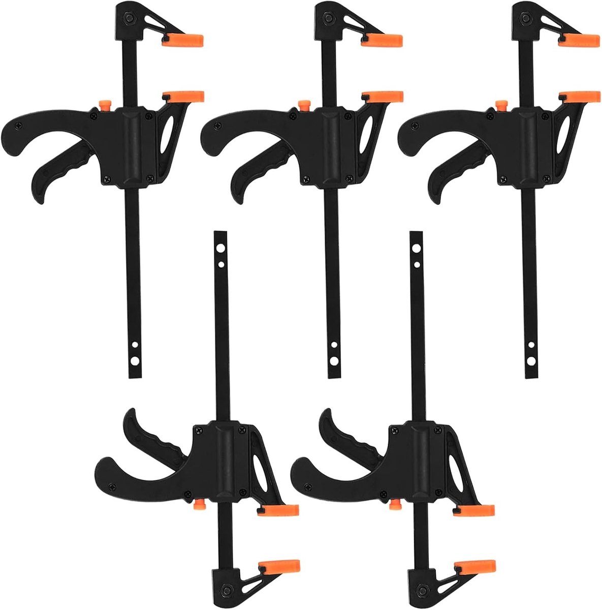 Machineklem - Zwart - 10 cm - Stalen Snelspanklemmen met Ergonomische Handgreep - Voor Houtbewerking en Doe-Het-Zelven