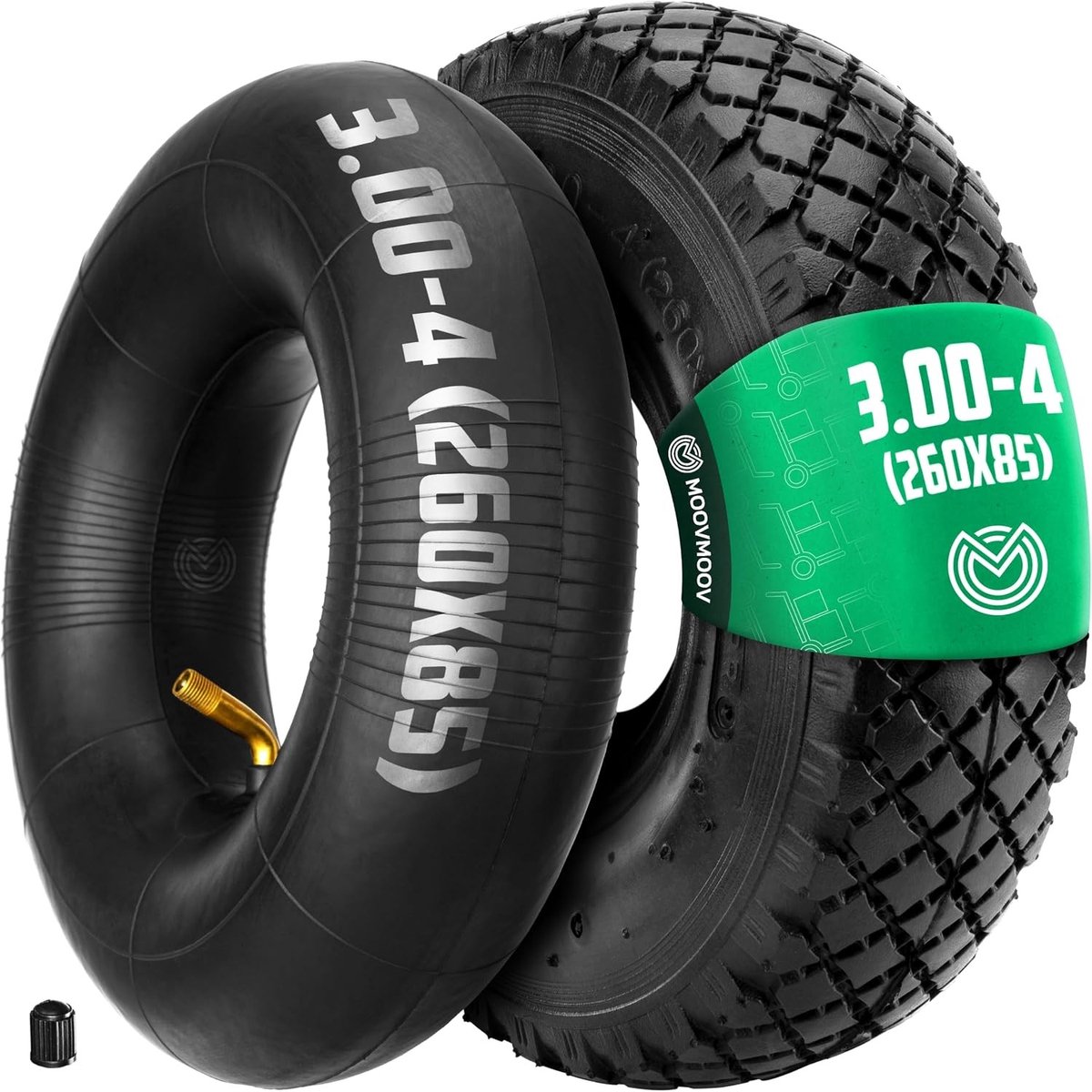 Kruiwagenband - Zwart - 3.00-4 - Synthetisch en Natuurlijk Rubber - Voor Transportwagens en Tuinkarren