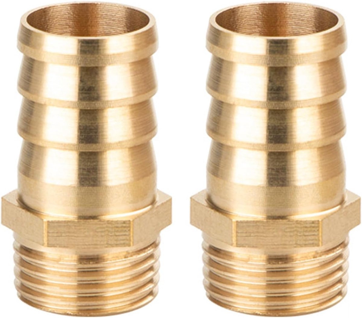 Adapter voor Messing Buizen met 19mm en G1/2 Buiten draad - Perfect voor Water- en Luchtleidingen