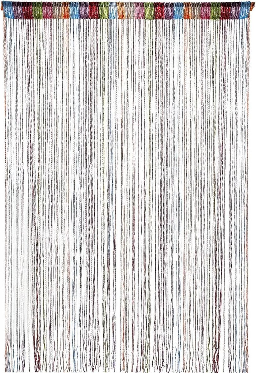 Deur Gordijn van Draden, Insectenwerend Gordijn voor Terras en Balkon, Moderne Polyester Vliegengordijnen voor Voor- en Achterdeur (91x200cm)
