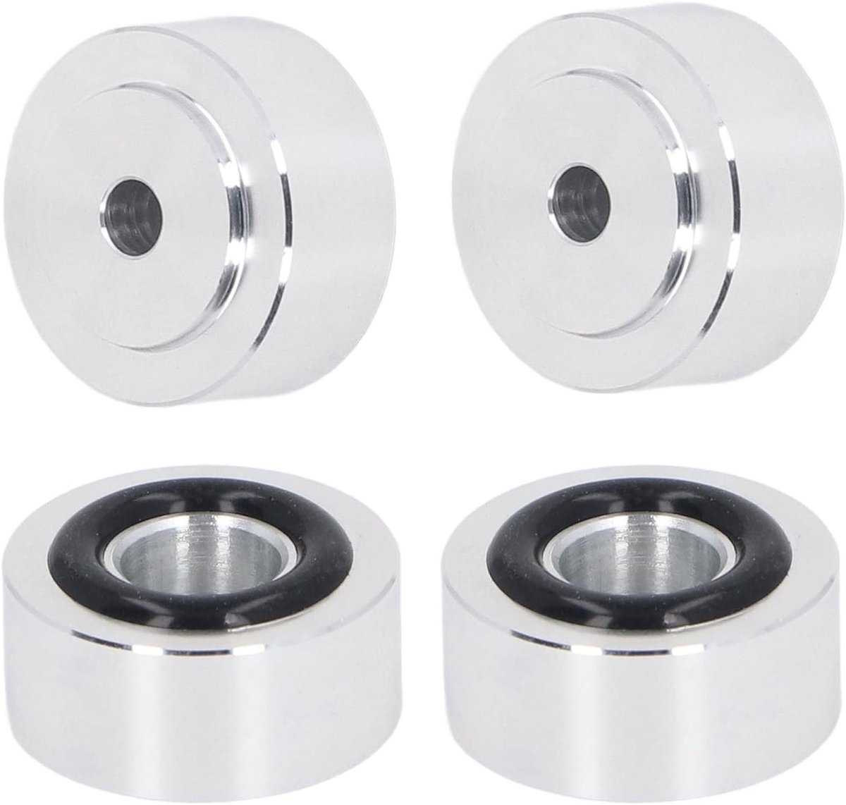 4 Stuks Aluminium Turntable Voeten, Geluidsisolatie Pads voor Hifi Versterkers en Luidsprekers, Schokabsorberende Speaker Voeten voor Betere Geluidskwaliteit
