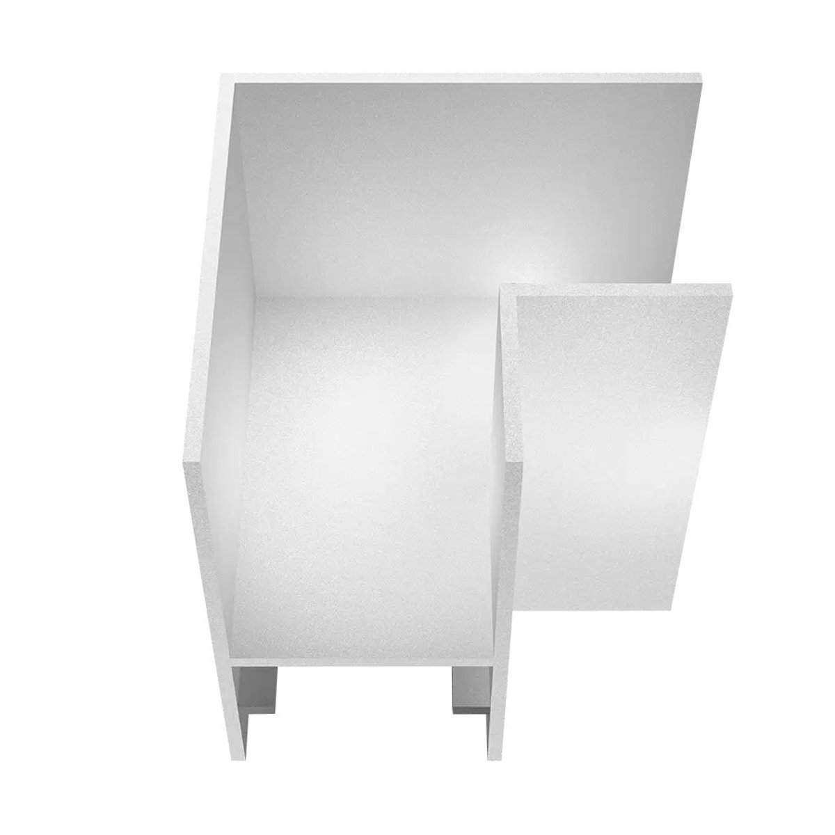 Infinitus L-connector wit, 90 graden hoekverbinding voor het modulaire Infinitus railsysteem, collectie Premium