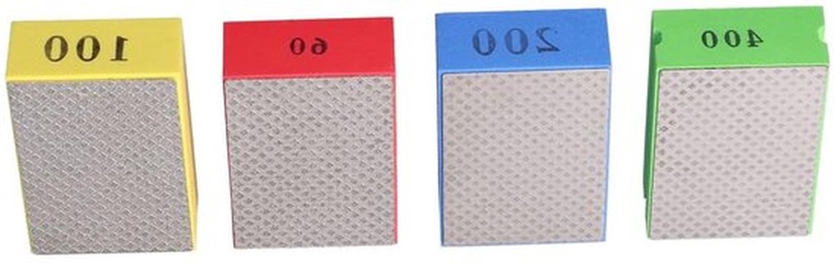 Hand Oppoetsen Pads Set - 4 Stuks Slijtvaste Schuurpads en Lichte Blokken voor Tegelsteen - Deburring - Fijn Schuren - Polijsten - Oppoetsen
