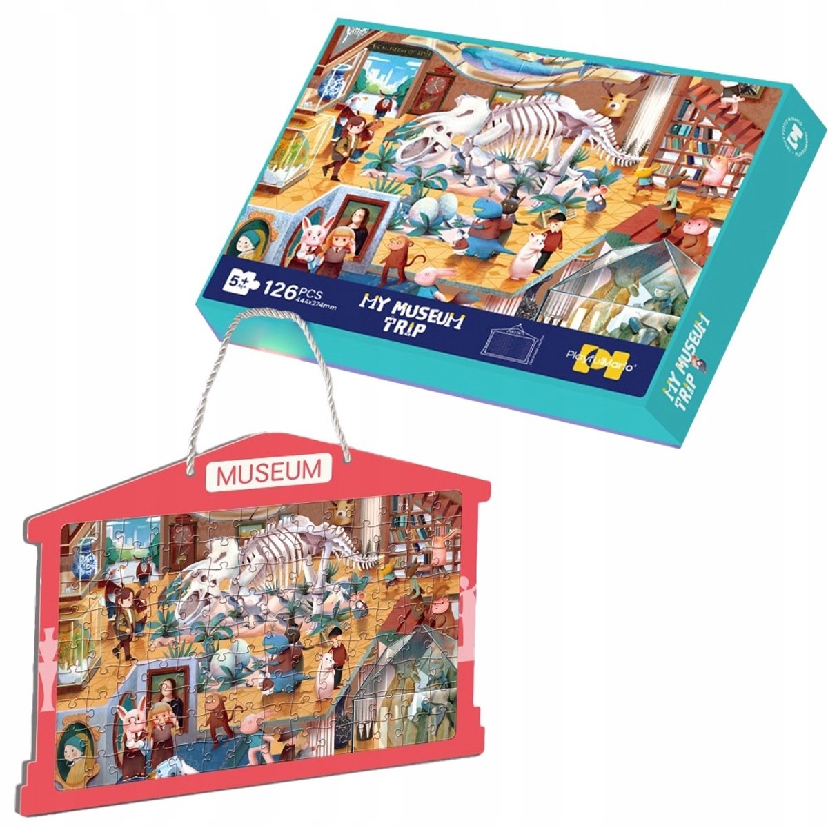 Askato Museum Puzzel 126 Stukken met Lijst - 52x38 cm
