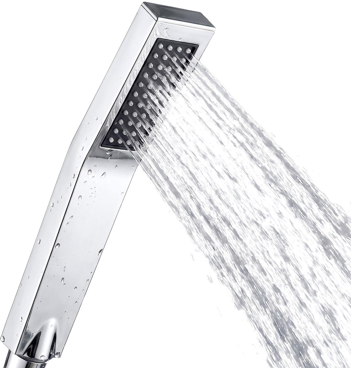 Vierkante Handdouche voor Badkamer, 304 RVS (Roestvrij Staal) - Zilver - ShopVlot