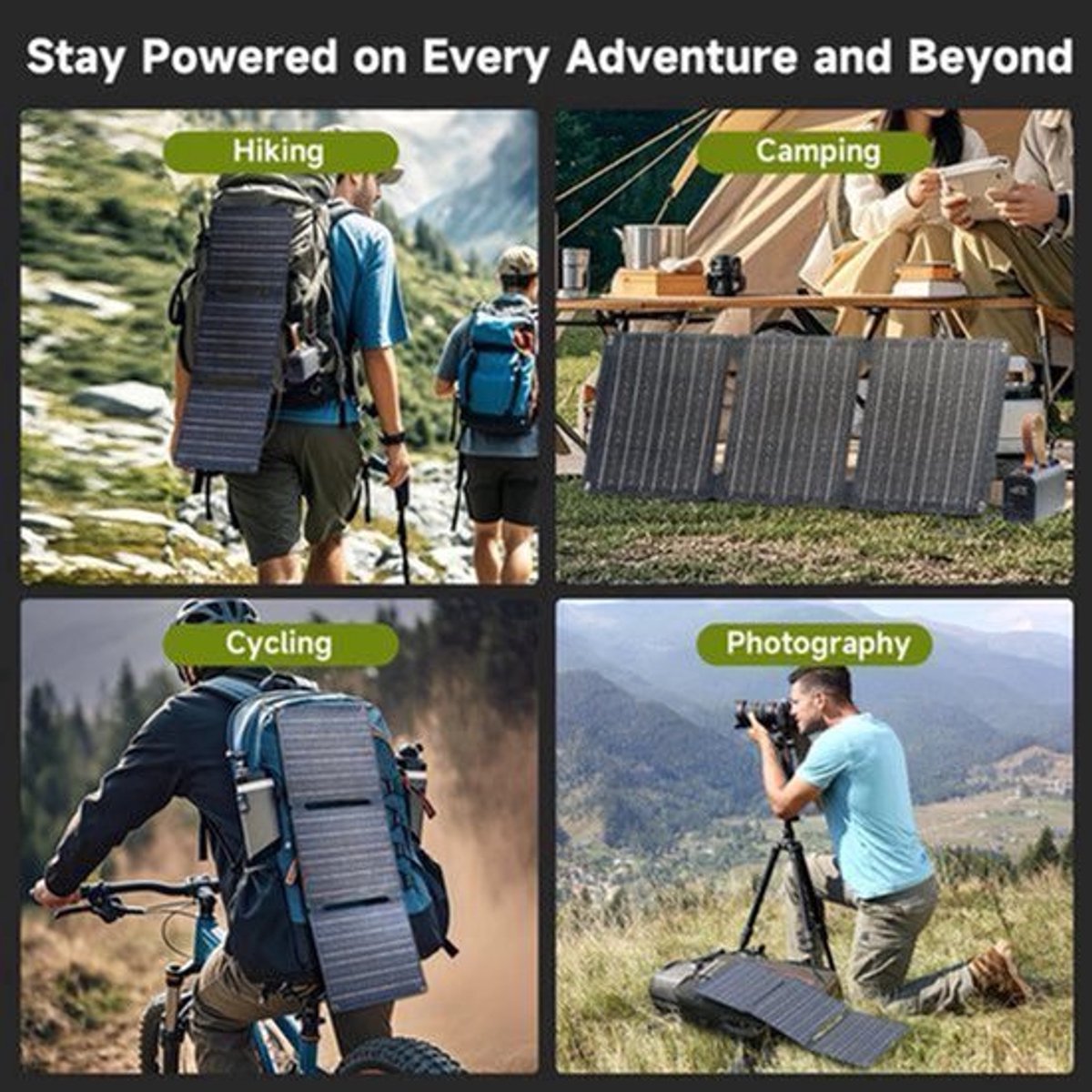 Powerstation - Met 21W Zonnepaneel - Solar Generator - Stroomgenerator - 100W - Snelladende Draagbare Batterijlader - Voor Laptop, Smartphone en Camping