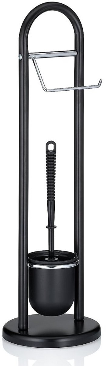 Fabio-wc-set, zwart 19 x 65 cm
