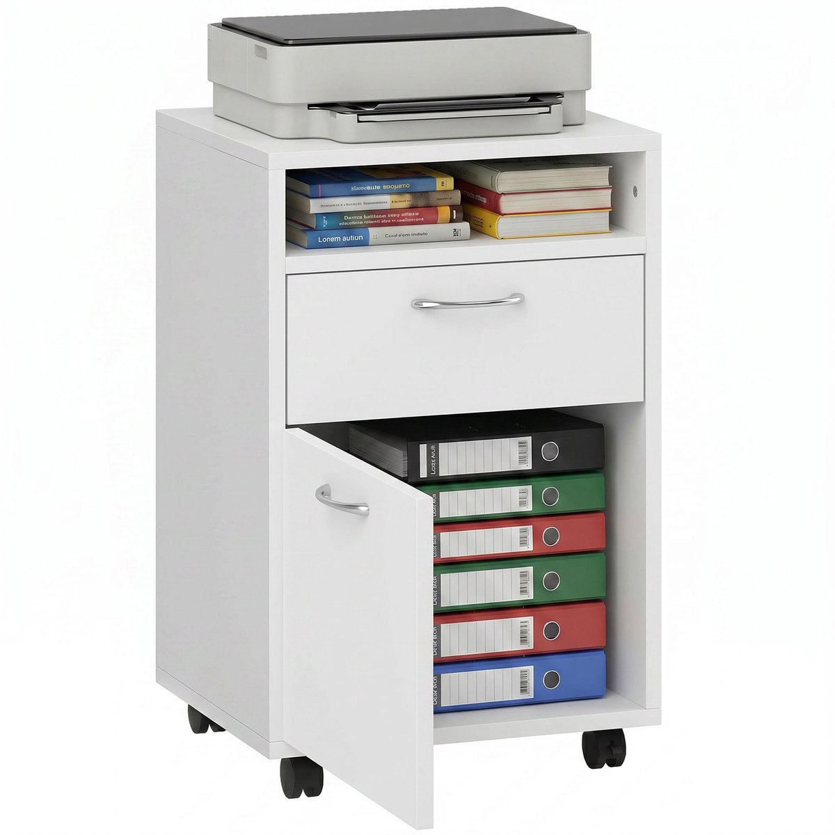 HOMCOM archiefkast - Hout - 40x35x60cm - Wit
