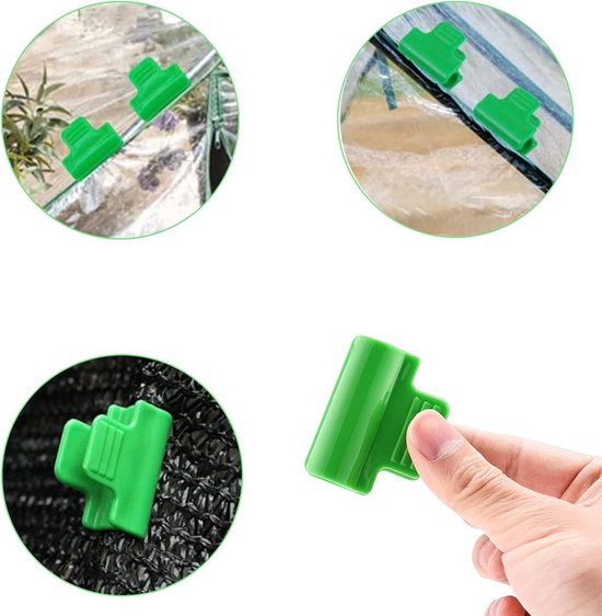 50 Stuks Kassen Klemmen voor Tuin Hoops, Ondersteuning voor Planten, Kassen en Frame Beschutting — afbeelding 4