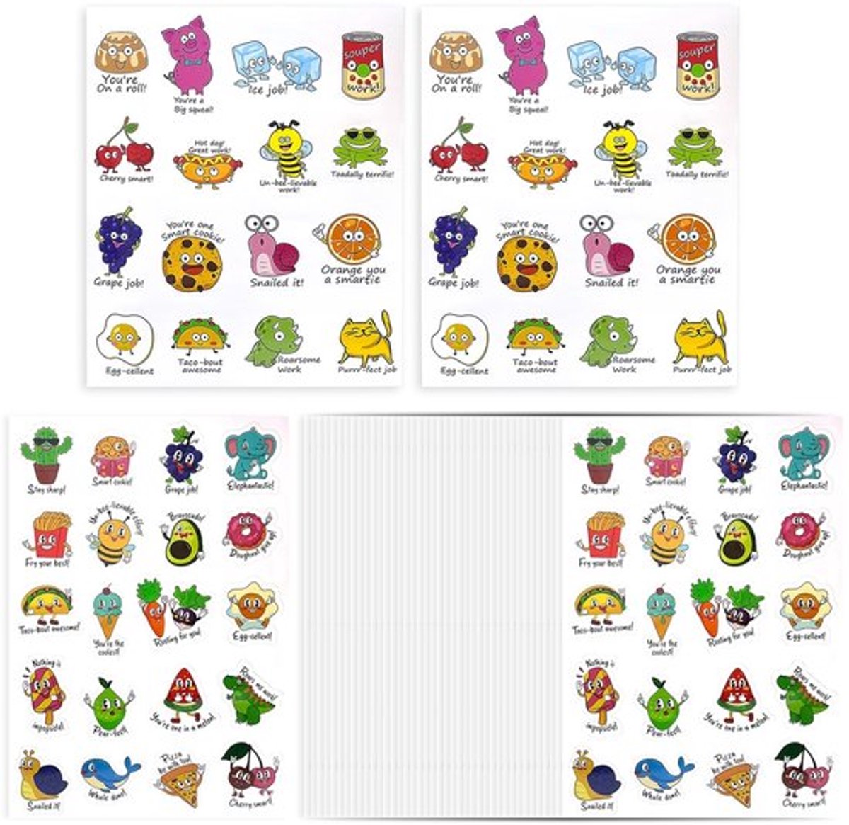 Dailygoods- Fruitstickers 40 stuks - Diermotieven - Waterdicht