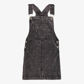TwoDay meisjes denim tuinjurk met strass steentjes grijs - Maat 122/128