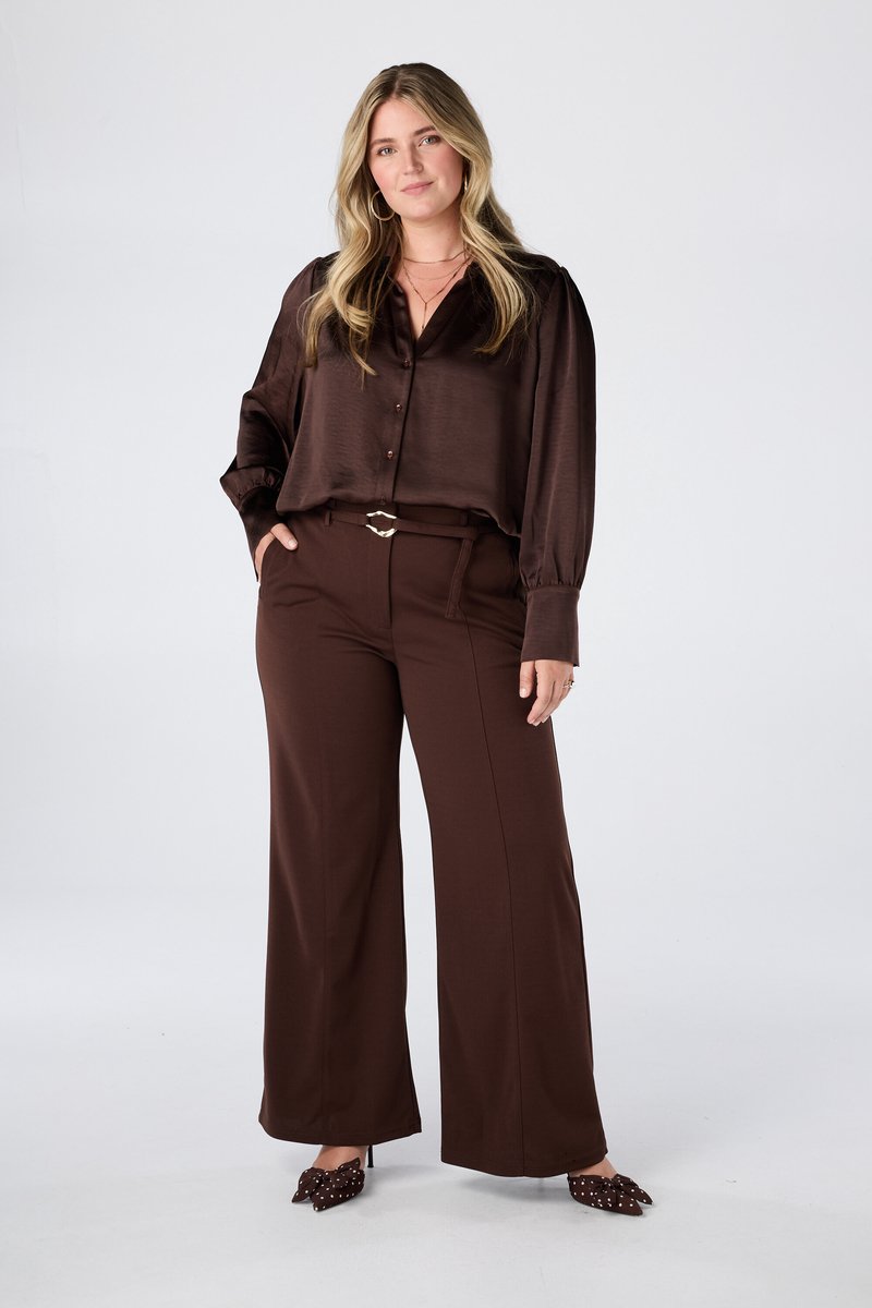 MS Mode Broek Rechte pantalon met ceintuur