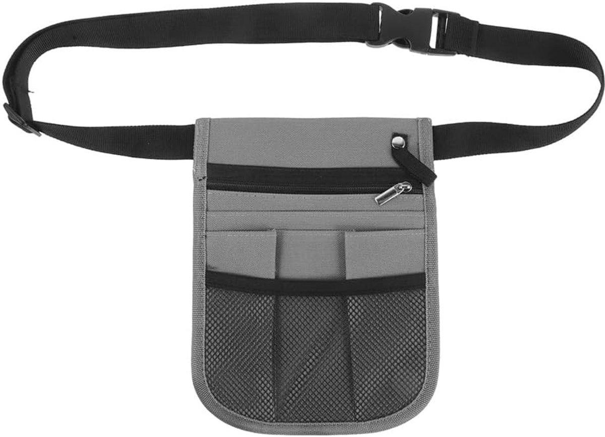 Multifunctionele Heuptas, 21x16.5 cm, Kleine Gereedschaps Organizer, Ideaal voor Gereedschap en Accessoires (Grijs)