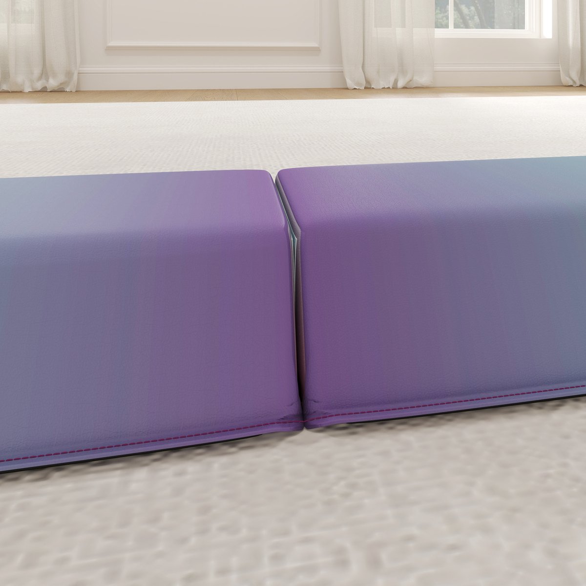 SPORTNOW Evenwichtsbalk Kunststof, Polyester 236L x 15B x 6,5H cm Meerkleurig — cadeau in Sport & Outdoor - foto 3