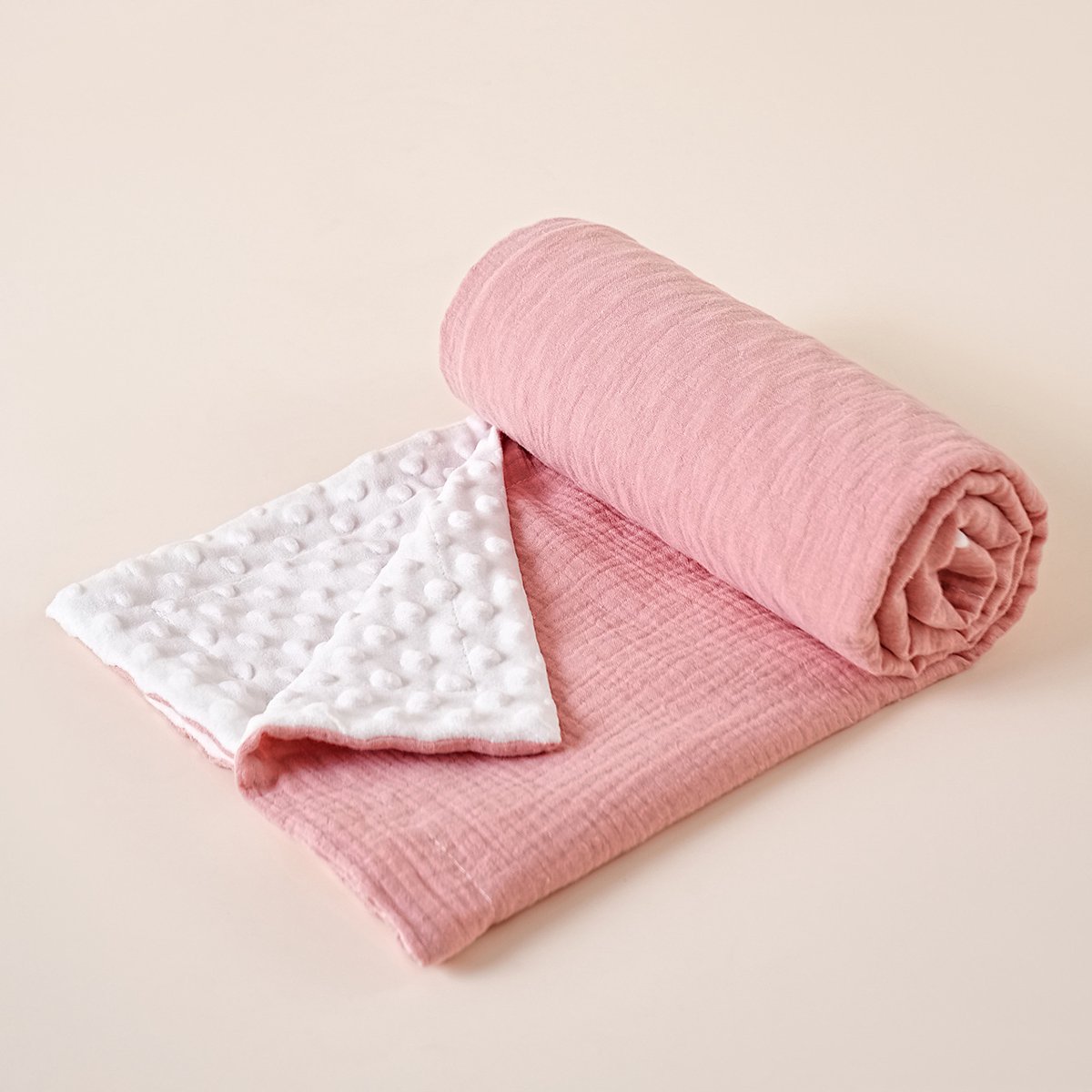 Deze babydeken is zacht, comfortabel en voelt heerlijk aan, waardoor het een onmisbaar cadeau is voor aanstaande moeders en een ideale keuze om pasgeborenen in te wikkelen. (1 stuk)-Rode bonenpastapoeder-100*100cm