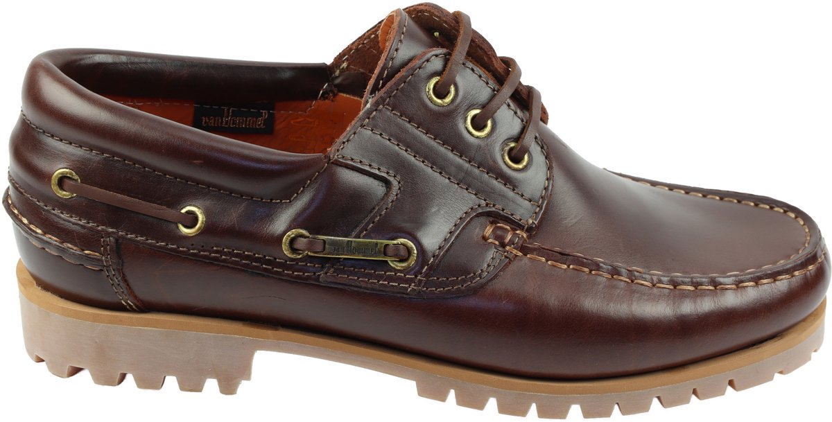 van Bommel - Boat Shoe 02.05 - Veterschoenen Sportief Mannen - rood bruin/briek - 42