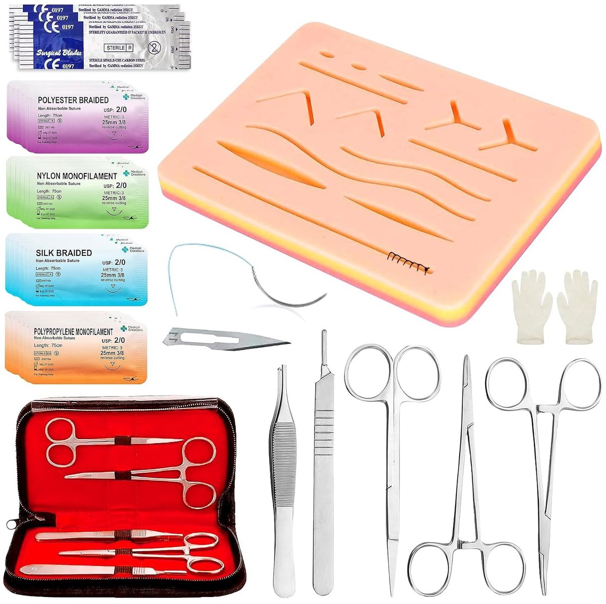 Suture Oefenkit voor Chirurgische Hechting: Compleet, Inclusief en Ideaal voor Vaardigheidstraining en Techniekverbetering