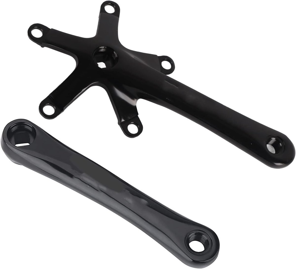 1 Paar Fietskrantarmen, Enkelvoudige Speed Vierkante Taper Crankset Links en Rechts voor Fietsketting en Tweedelige Kettingringen