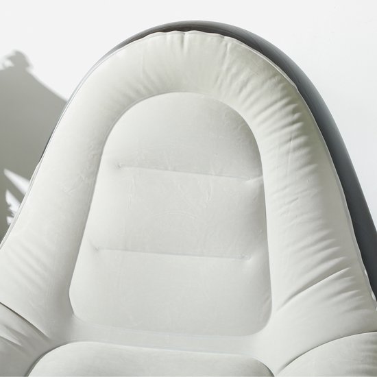Outsunny-Aufblasbares Sofa-Kunststoff-Hellgrau+Schwarz van Merkloos — afbeelding 4