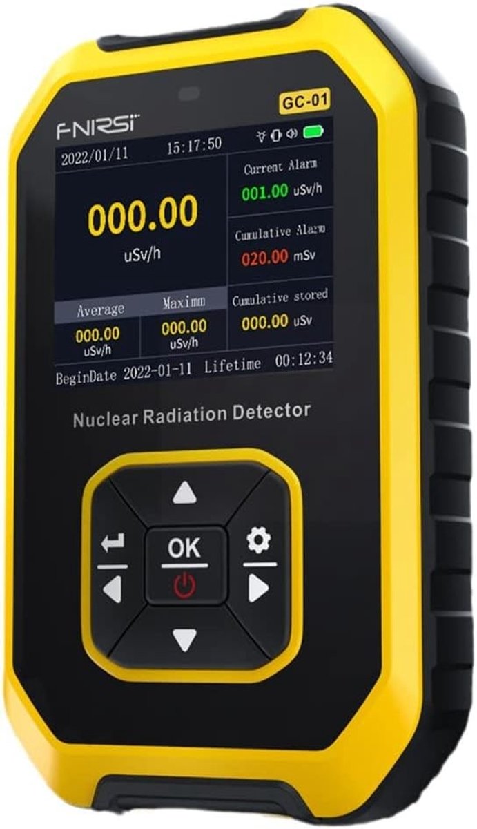 Nucleaire Stralingsdetector voor Persoonlijk Gebruik - X-straling, Gamma-straling en Beta-radioactiviteit Tester met Marmerdetectie