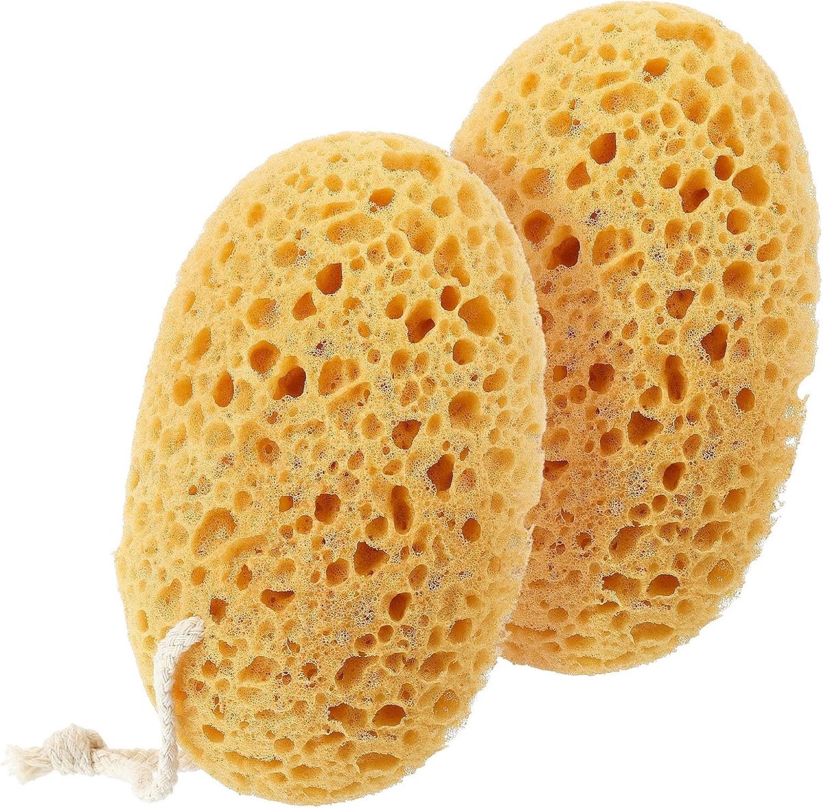 Zachte Exfoliërende Bad Sponsen - Set van 2 Grotere Honingraat Badspongen voor Diepe Reiniging en Verzorging van Huid voor Mannen en Vrouwen