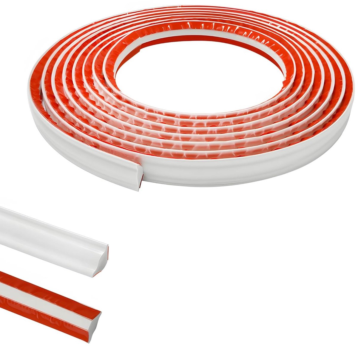 Flexibele PVC Hoekstrip voor Wandafwerking, Laminaat Trim voor Plafond en Vloer, Kit voor Sealing en Plinten (19mm*10mm)
