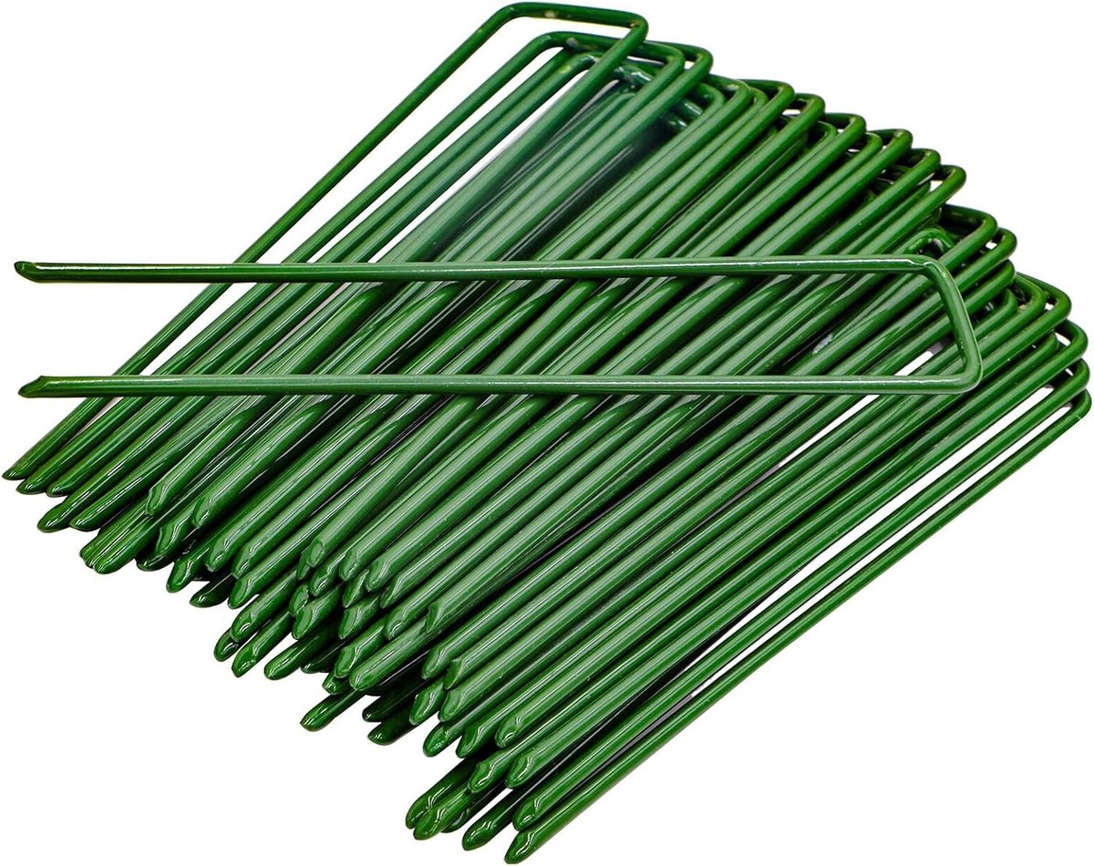 U-vormige tuinpinnen voor het verankeren van grasmatten en onkruidbestrijding - 15CM, 40 stuks