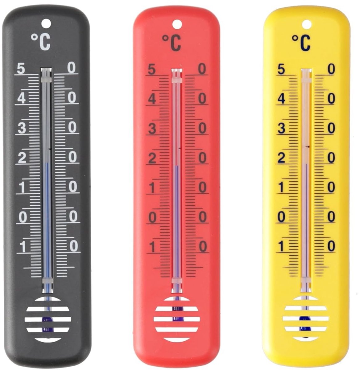 Aanlegthermometer - BRD - 14 x 3,4 cm - Kunststof Analoge Thermometer voor Binnen en Buiten