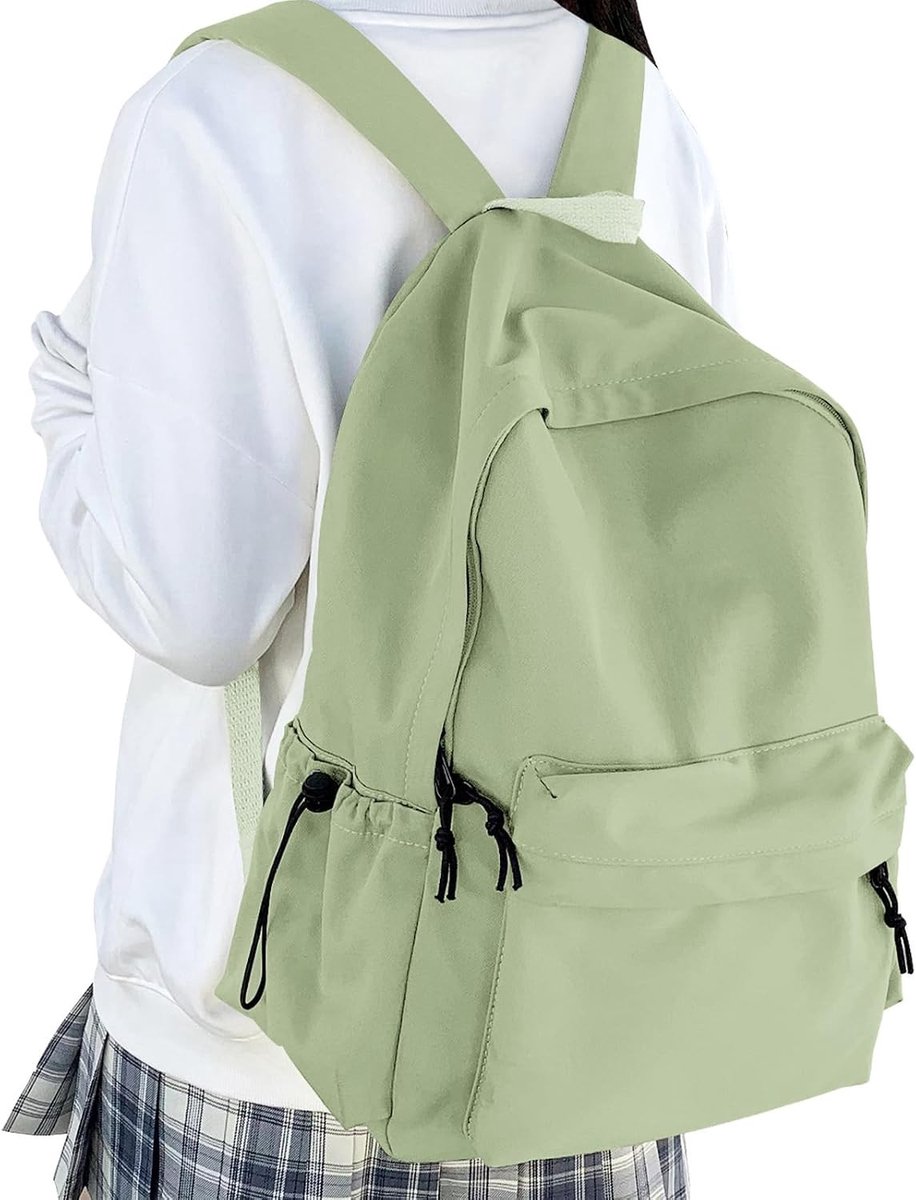 Canvas rugzak dames - Groen - 19 Liter - Waterafstotend en Slijtvast Materiaal - Casual School- en Reistas