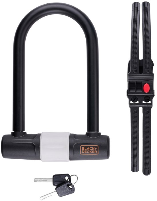 BLACK+DECKER Beugelslot - Fietsslot/ Scooterslot/ Motorslot - ⌀ 14 x 25 CM - 3 Reservesleutels van BLACK+DECKER — afbeelding 3