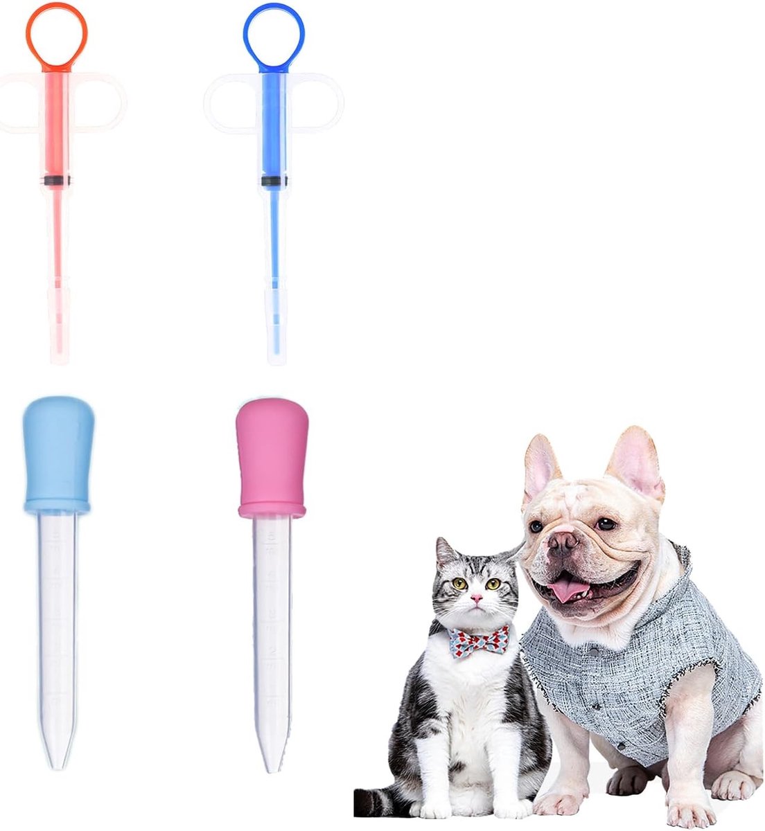 Pillendoos voor Honden en Katten - 4 Stuks - Medicijnbeheerder voor Huisdieren in 3 Kleuren - Diergeneeskunde Accessoires