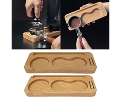 Tamper Stand - Espresso Tamper Stand - Geschikt voor Koffietools - Hout Materiaal - Koffieliefhebbers-Geschikt voor 51mm