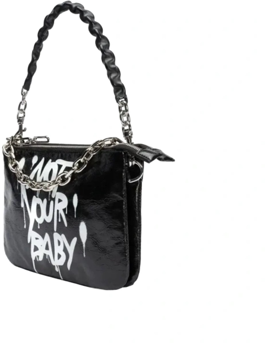 Stuff Maker Mini bag in Zwart met Print