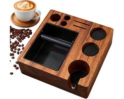 Espresso Tamper Station 51/54 mm van Walnoot - Professioneel Tamper Station voor Barista Accessoires, Strainer Holders en Koffiemakers, Ideaal voor Koffieliefhebbers en Thuisgebruik