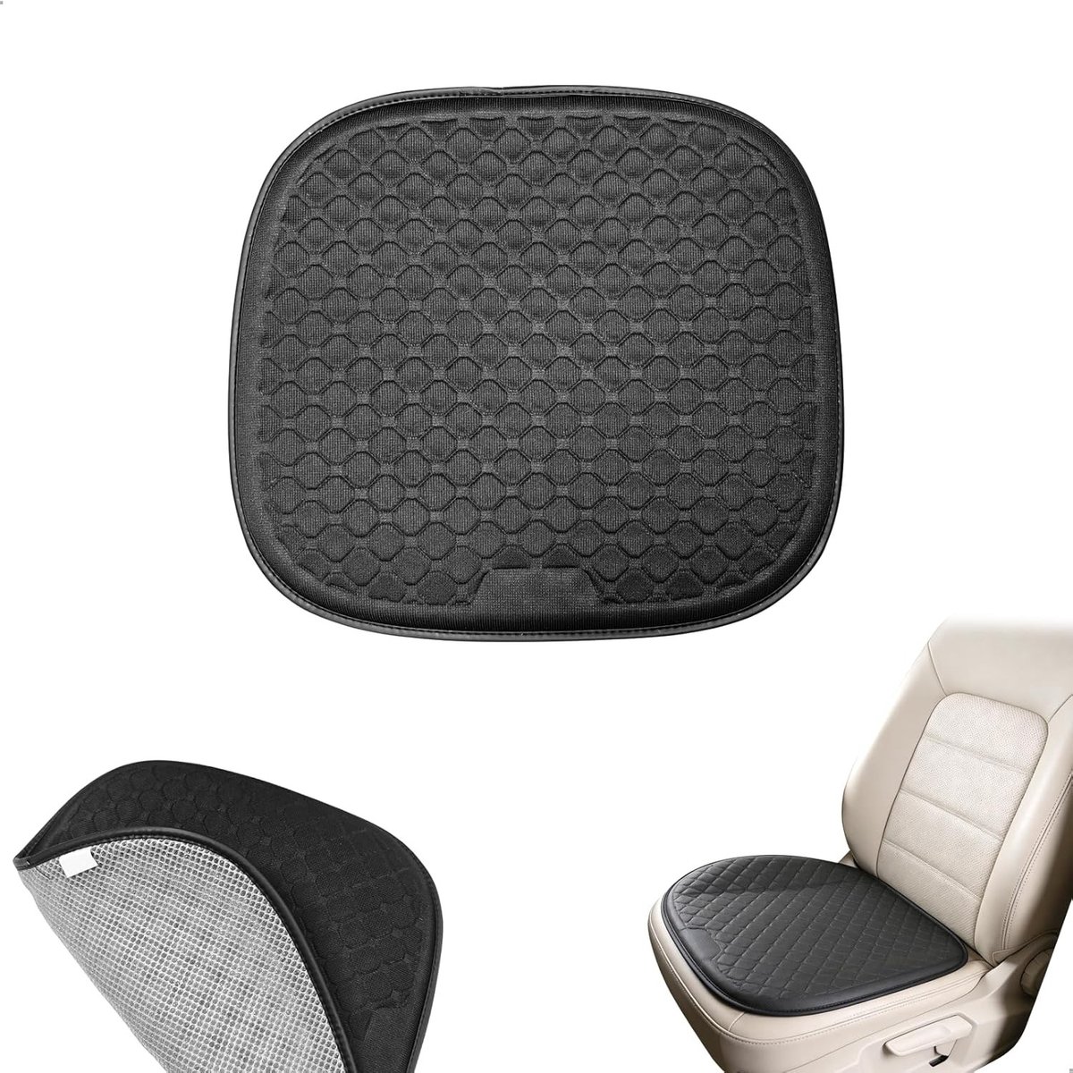 Orthopedisch Gel Kussen 49 x 46 cm - Koelend, Ademend en Antislip Zitkussen voor Kantoorstoel, Auto en Gamingstoel