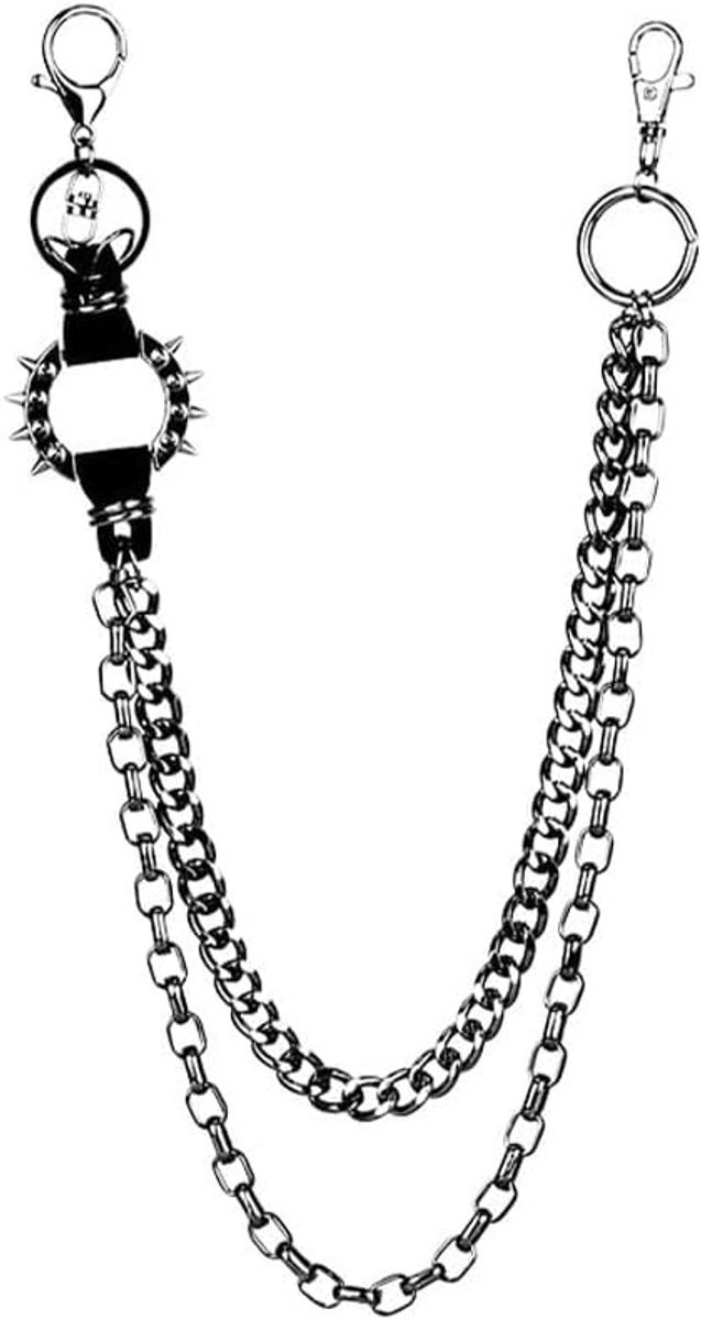 Gothic Schedel Riem met Metalen Ketting voor Punk Mode, Perfect voor Feesten en Festivals