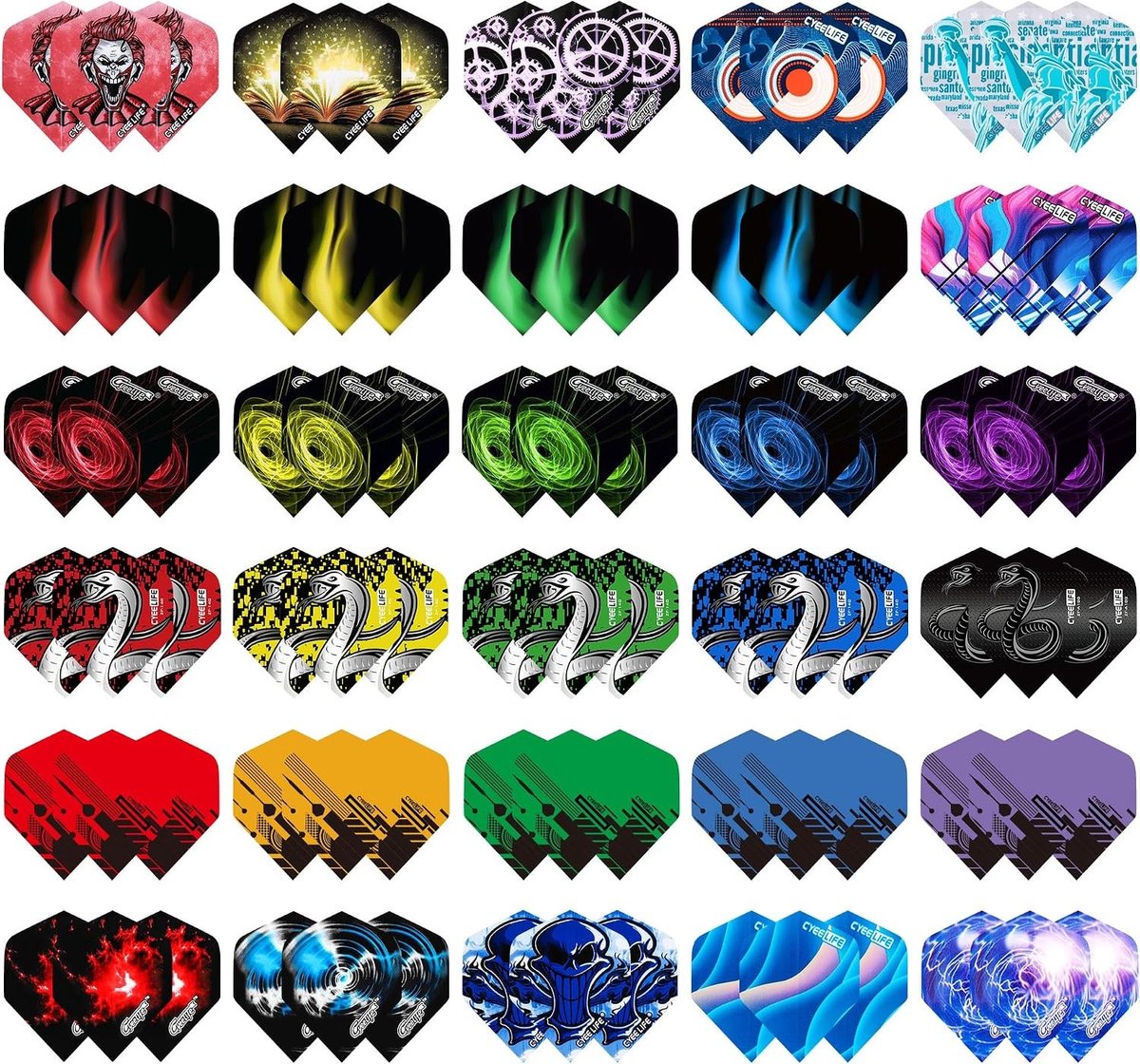 Soft tip darts - Transparant - 30 Sets PET Dartflights - Geschikt voor Soft en Stalen Tip Dartpijlen