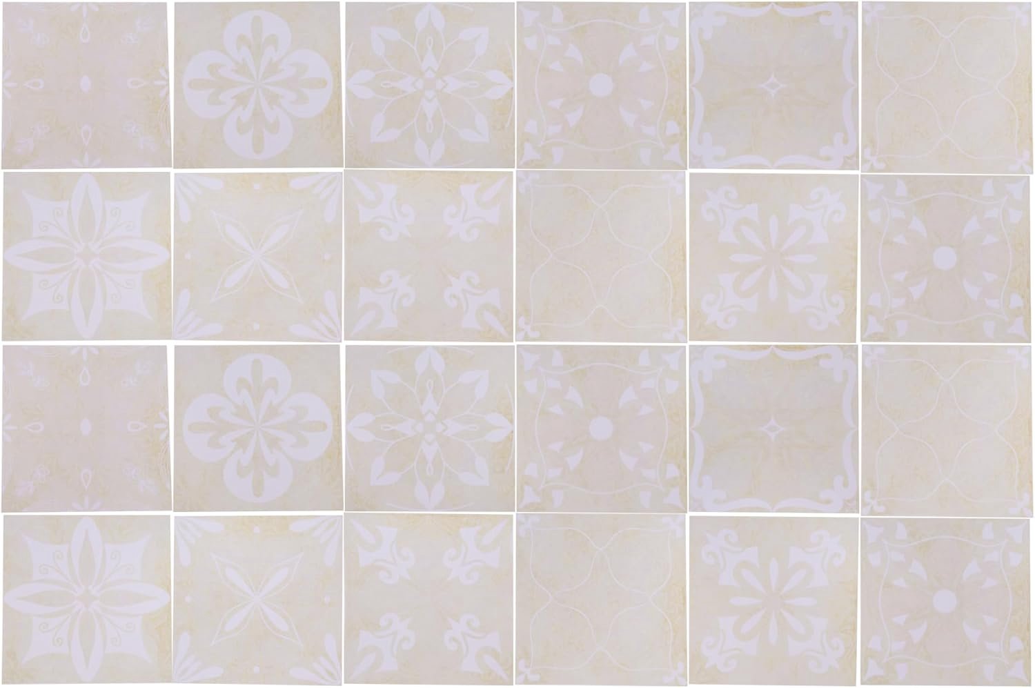 Tile Stickers 24 Pieces for Kitchen and Bathroom Waterproof - ShopVlot
