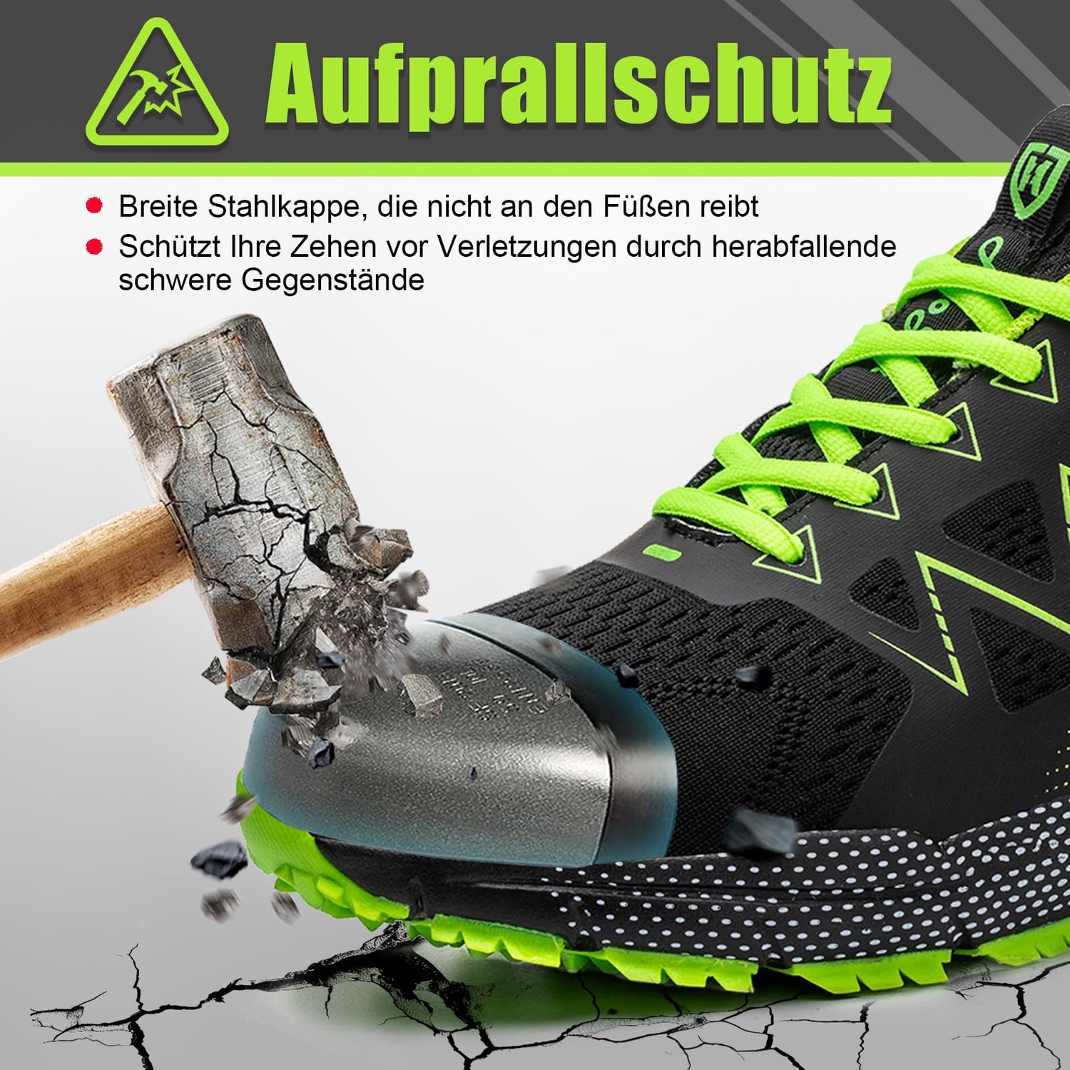 Veiligheidsschoenen Heren Dames Stalen Neus Werkschoenen Lichtgewicht Beschermende Sneakers Ademend Antislip - ShopVlot